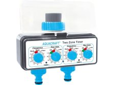 Časovač mechanický na zahradní hadici AQUACRAFT® 290160, G3/4", 2 výstupy, rozbočovač, 2 x AA